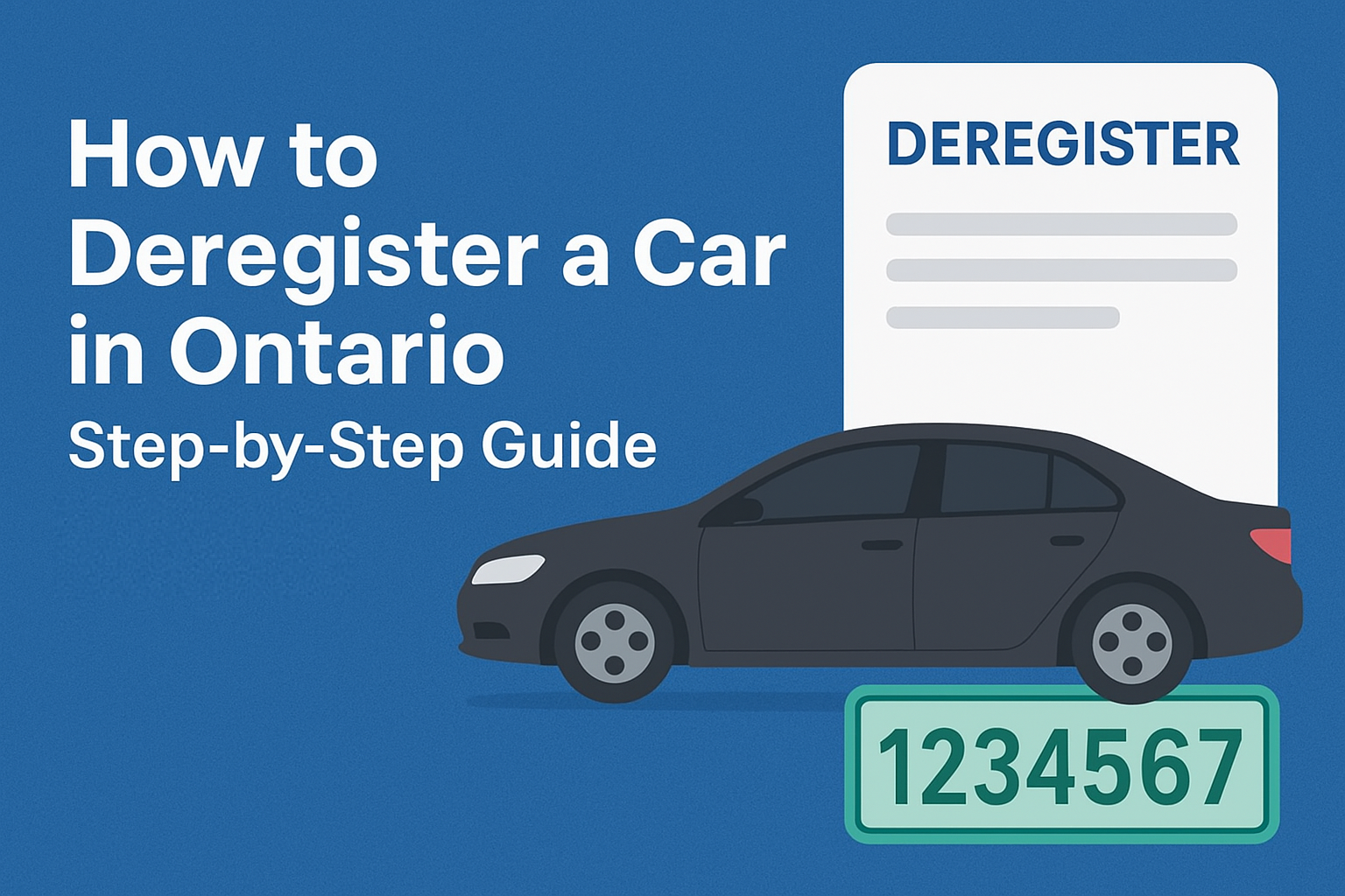 Deregister a Car in Ontario Deregister a Car in Ontario