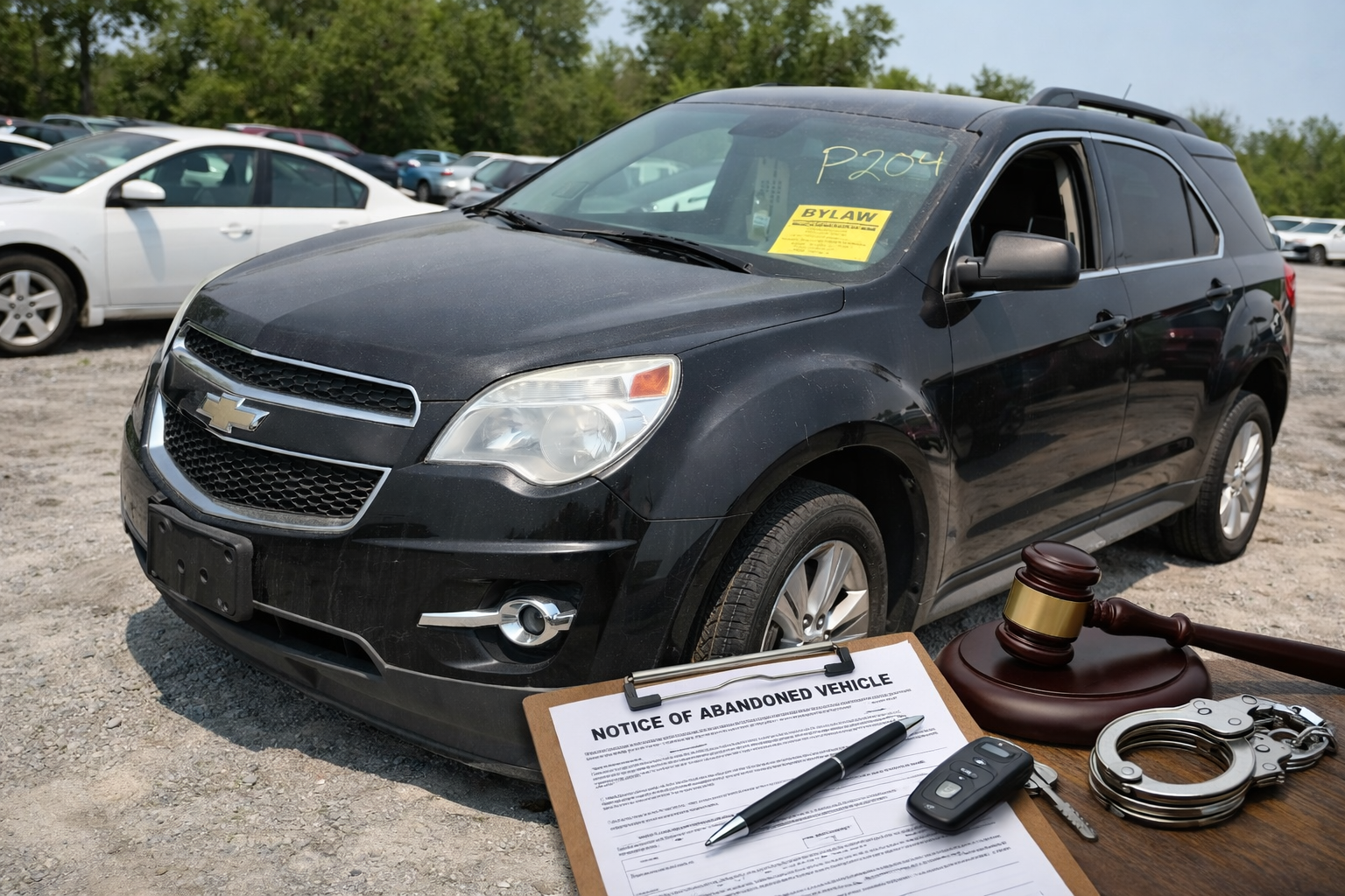 Abandoned Car on Private Property in Ontario