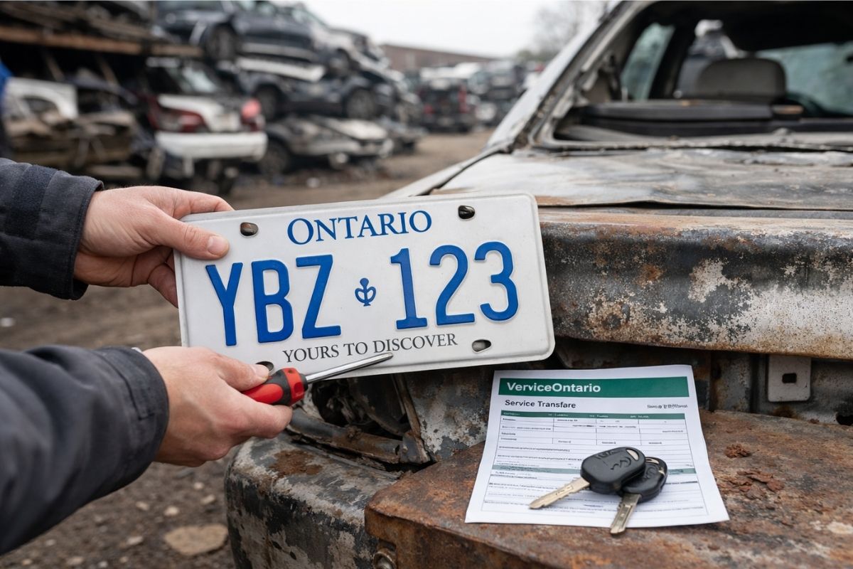 Remove License Plates Before Scrapping a Car in Ontario