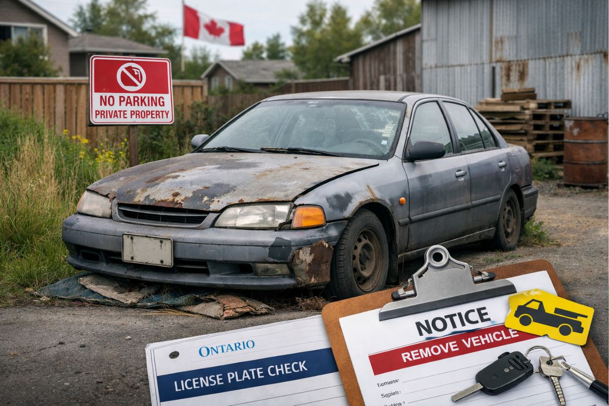 What to Do If a Car Is Sitting on Your Private Property in Ontario